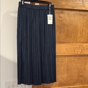 Elegant Dark greenish/blue Pleated Skirt